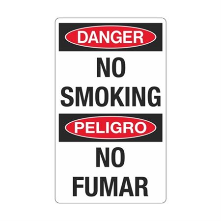 Danger No Smoking / Peligro No Fumar 12" x 20" Sign